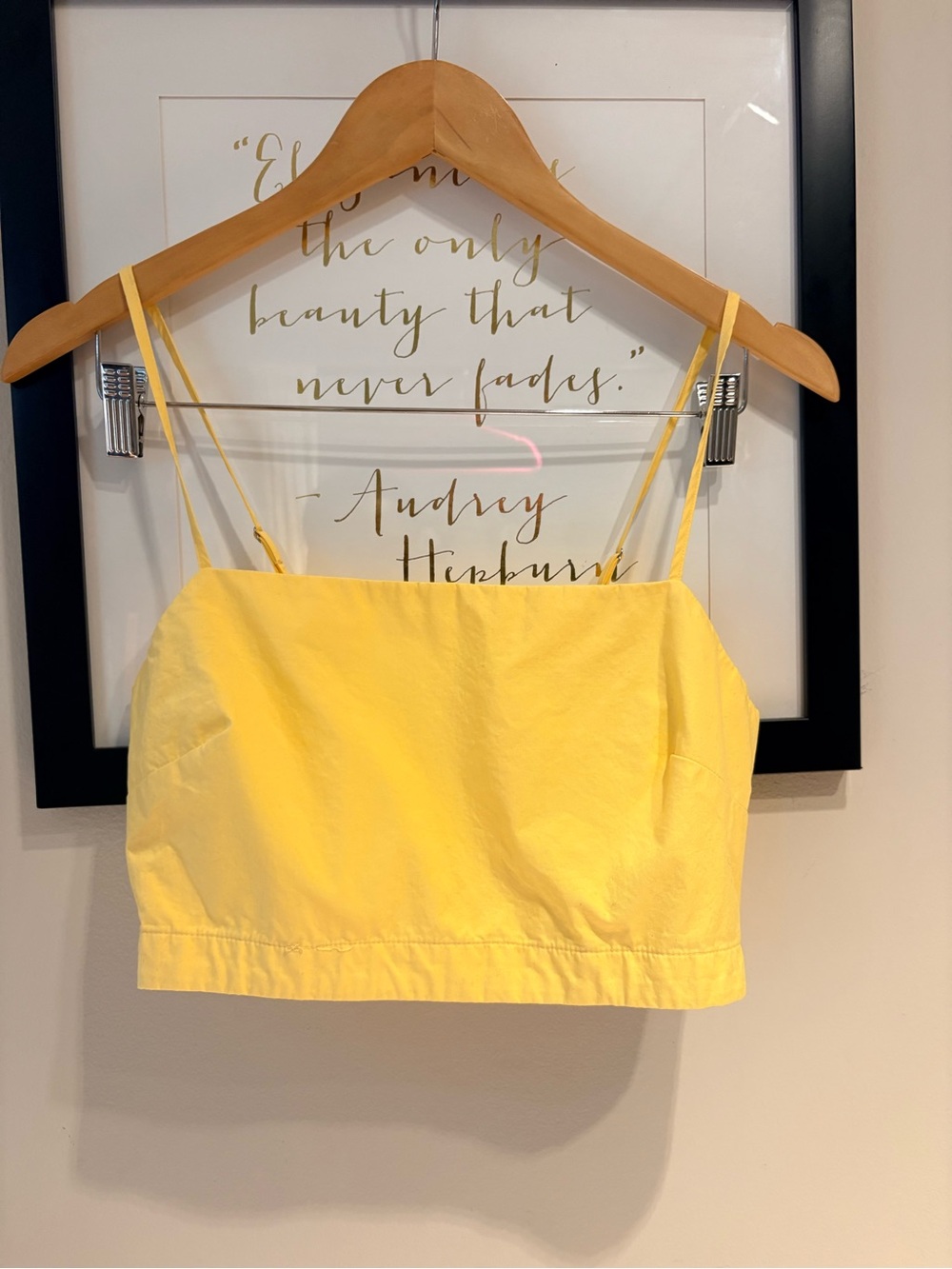 Banana Republic Cotton Yellow Cropped Tank Top NWOT - Size S